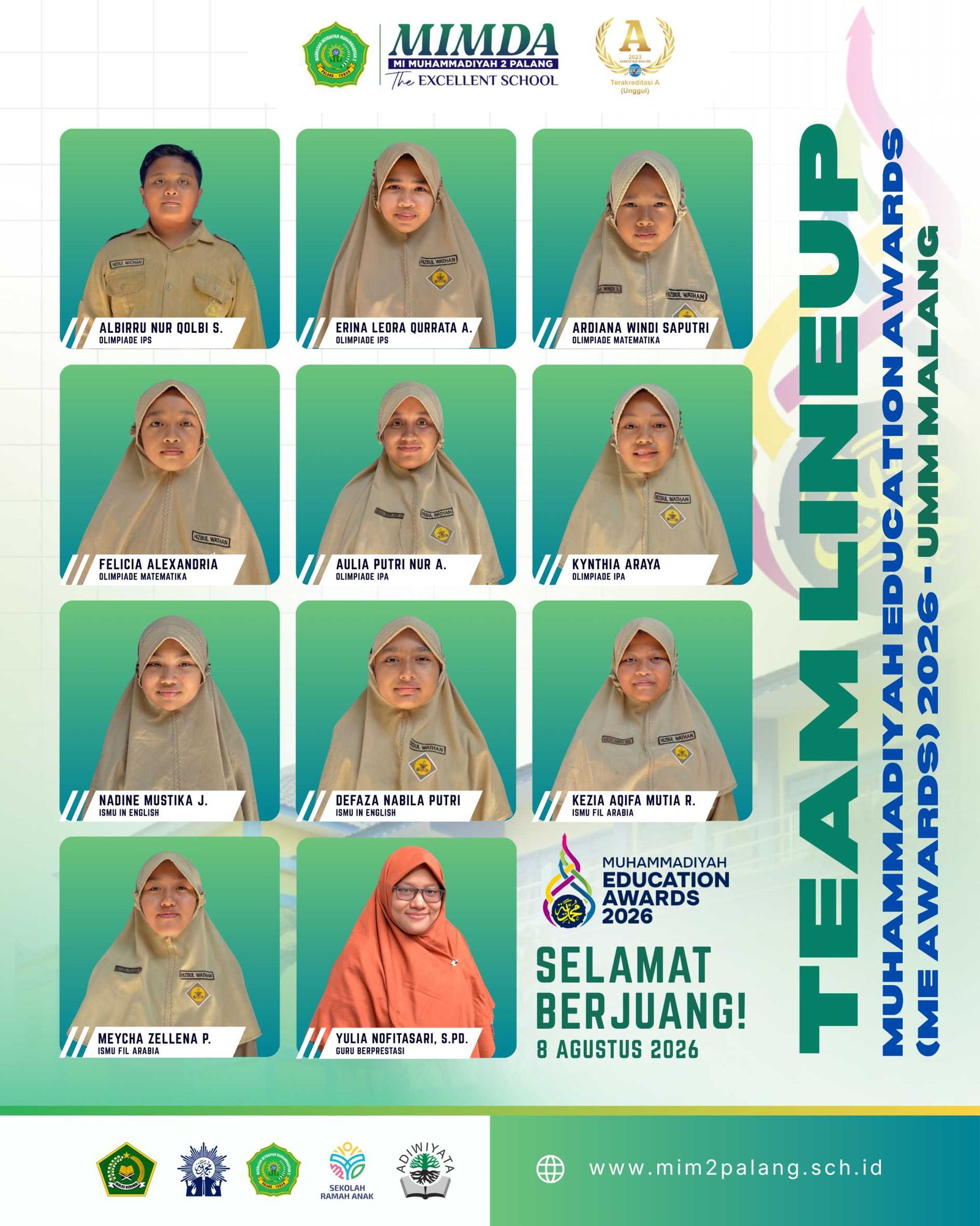 Sambut MEA 2026 di UMM Malang, Kontingen MI Muhammadiyah 2 Cendoro Siap Unjuk Gigi